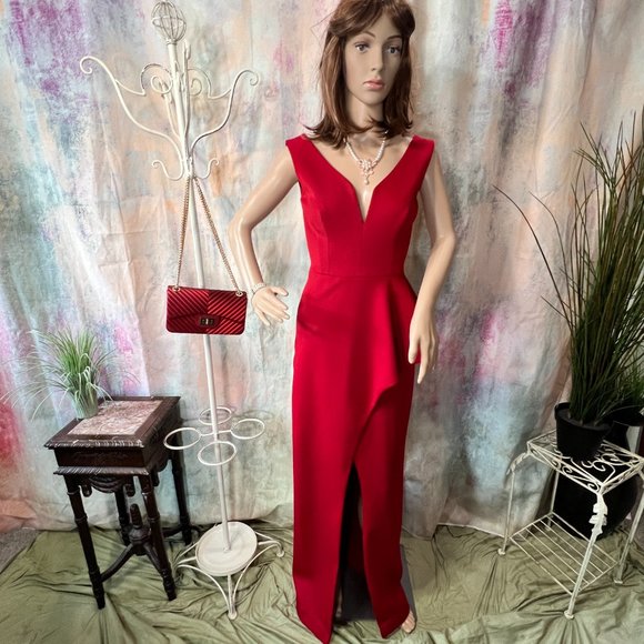 📌Black Halo Eve By Laurel Berman Lady in Red Evening - Formal - Prom Dress - Picture 1 of 16